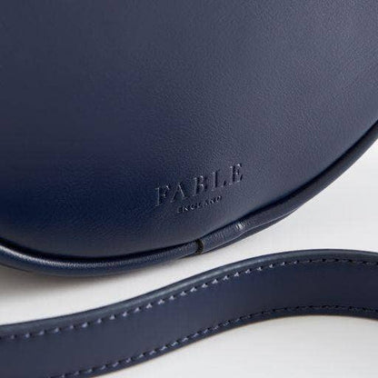 Chloe Embroidered Circle Purse - Navy