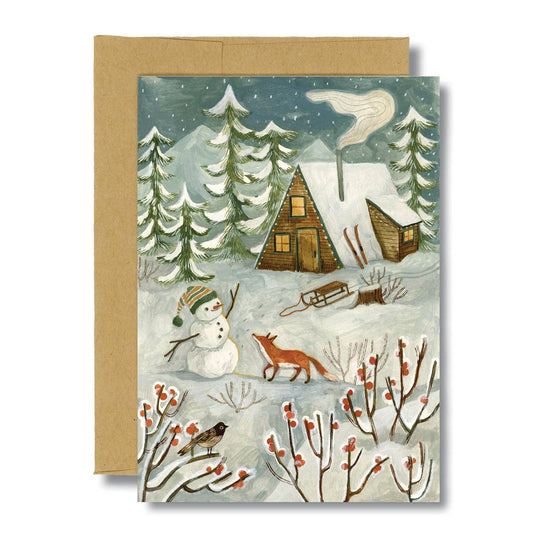 Christmas Cabin Card