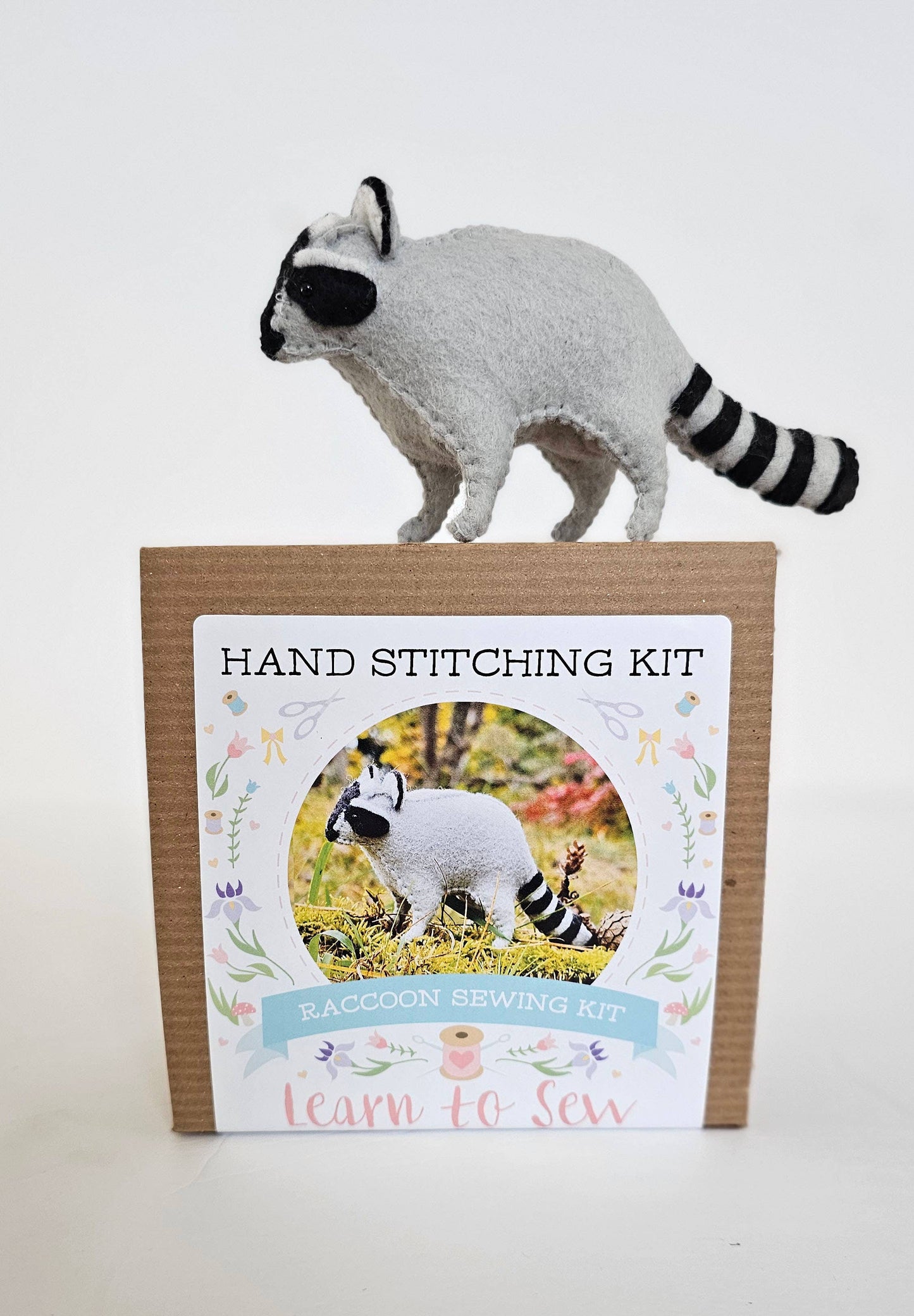 DIY Craft Kit Felt Raccoon Sewing Kit