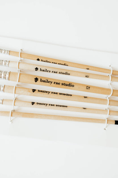 Round Tip Watercolor Brush Set (6 Brushes in Set)
