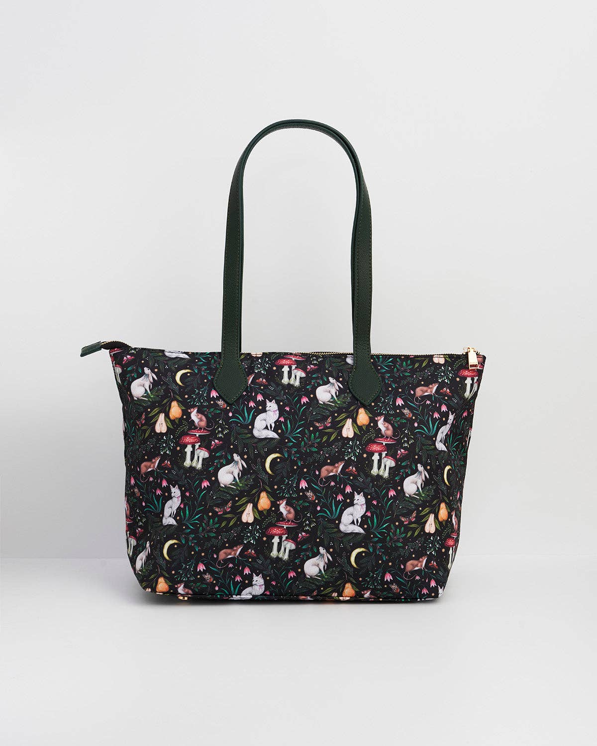 Edith Niva Print Tote Bag in Green