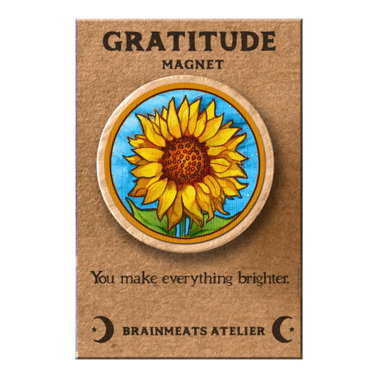 Gratitude Magnet – Sunflower “You Make Everything Brighter"