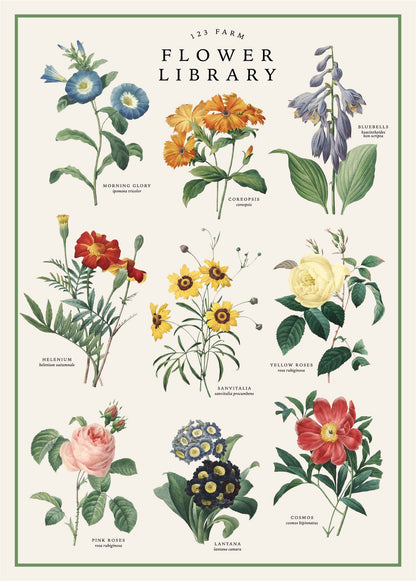 Vintage Posters Wrapping Paper - Flower Library