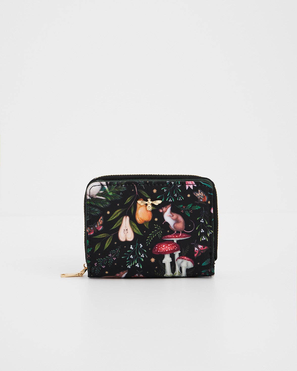 Niva Print Small Wallet in Green