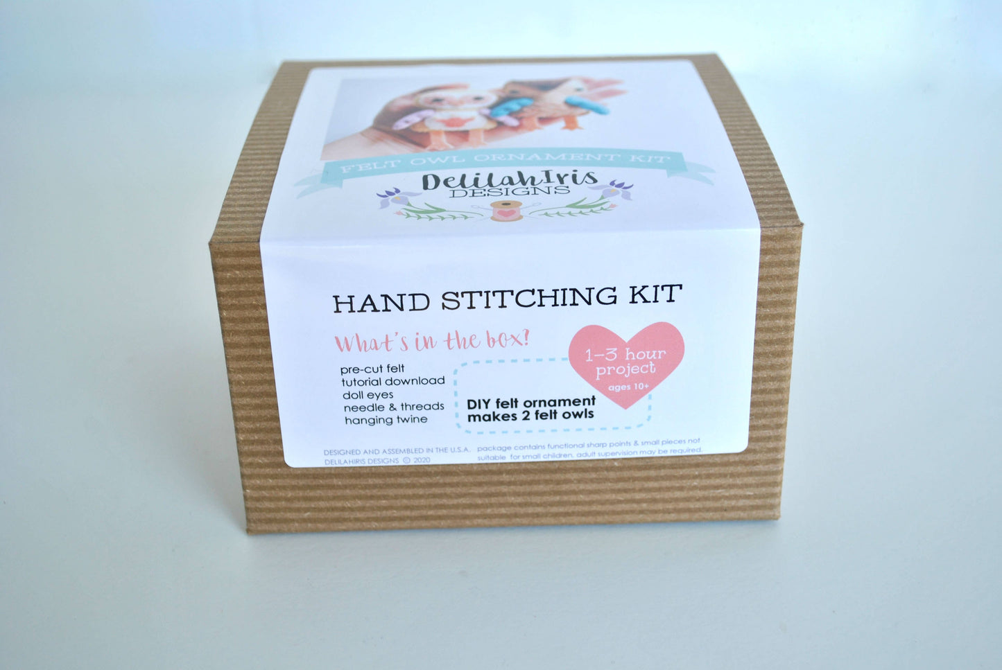 DIY Craft Kit - Owl Felt Ornament Craft Sewing Kit Cute Gift