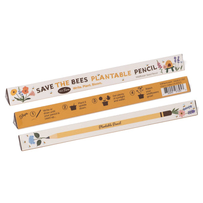 Save-The-Bees Plantable Pencil (Eco-Friendly Gift for Bee Lovers!)
