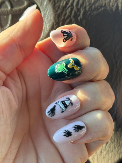Trashy but Cute Opossum Possum Raccoon Skunk Nail Decals