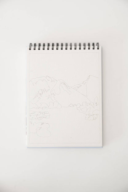 Landscape Watercoloring Book (Outlines with Video Tutorials)