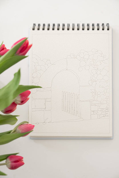 Landscape Watercoloring Book (Outlines with Video Tutorials)