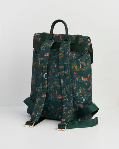 Into the Woods Green Buckle Medium Backpack