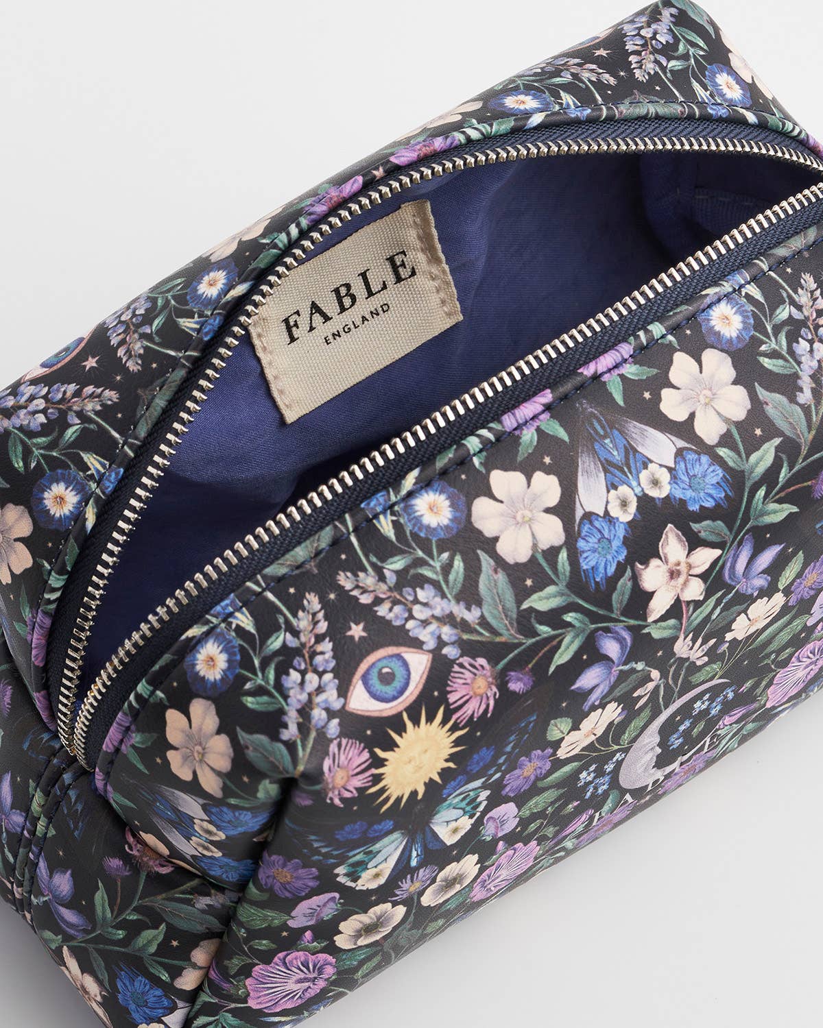Selene Print Cosmetic Pouch in Navy