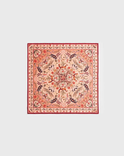 Folksy Fox Tales Peach Square Scarf