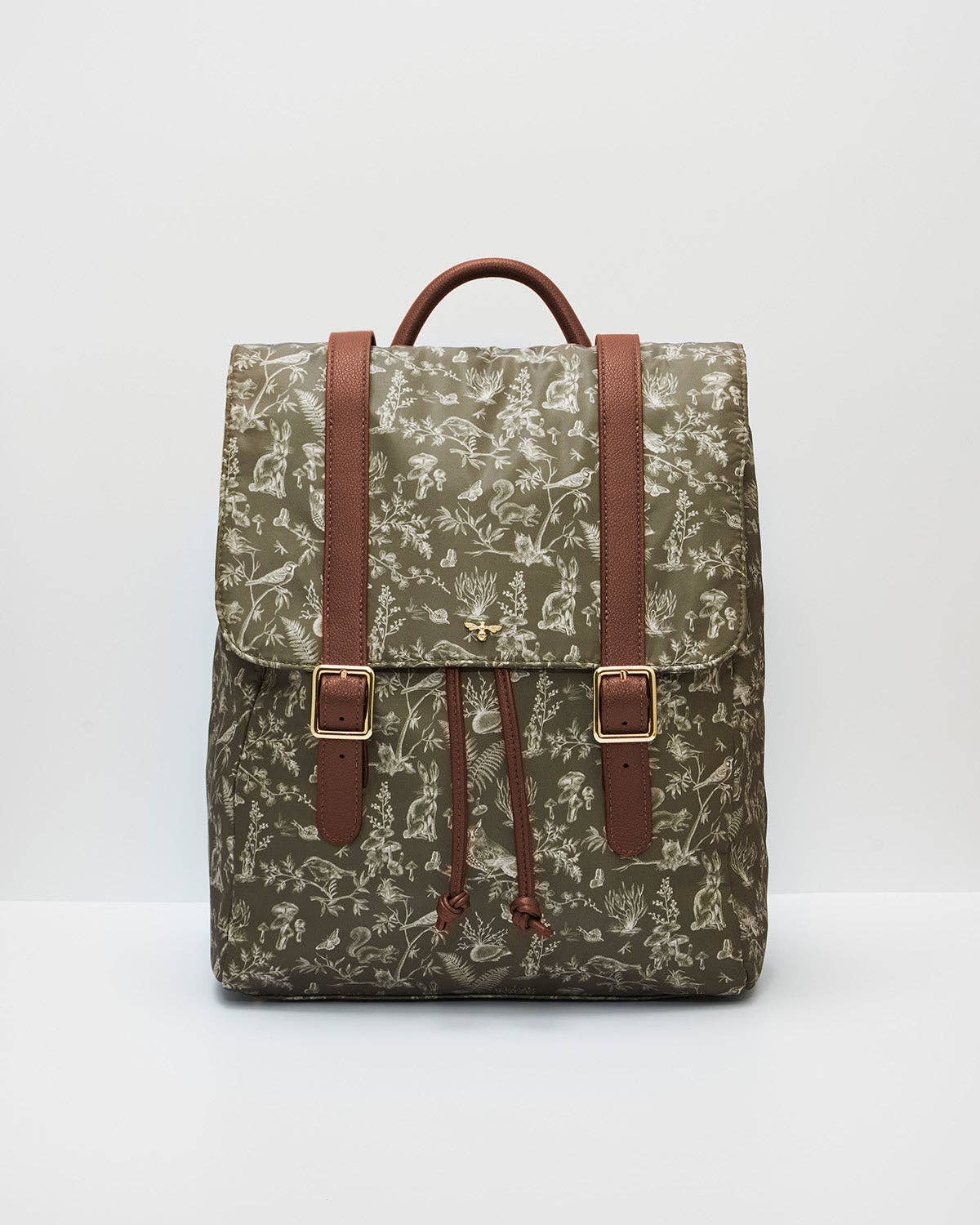 Flora Orla Scene Print Backpack in Olive Green
