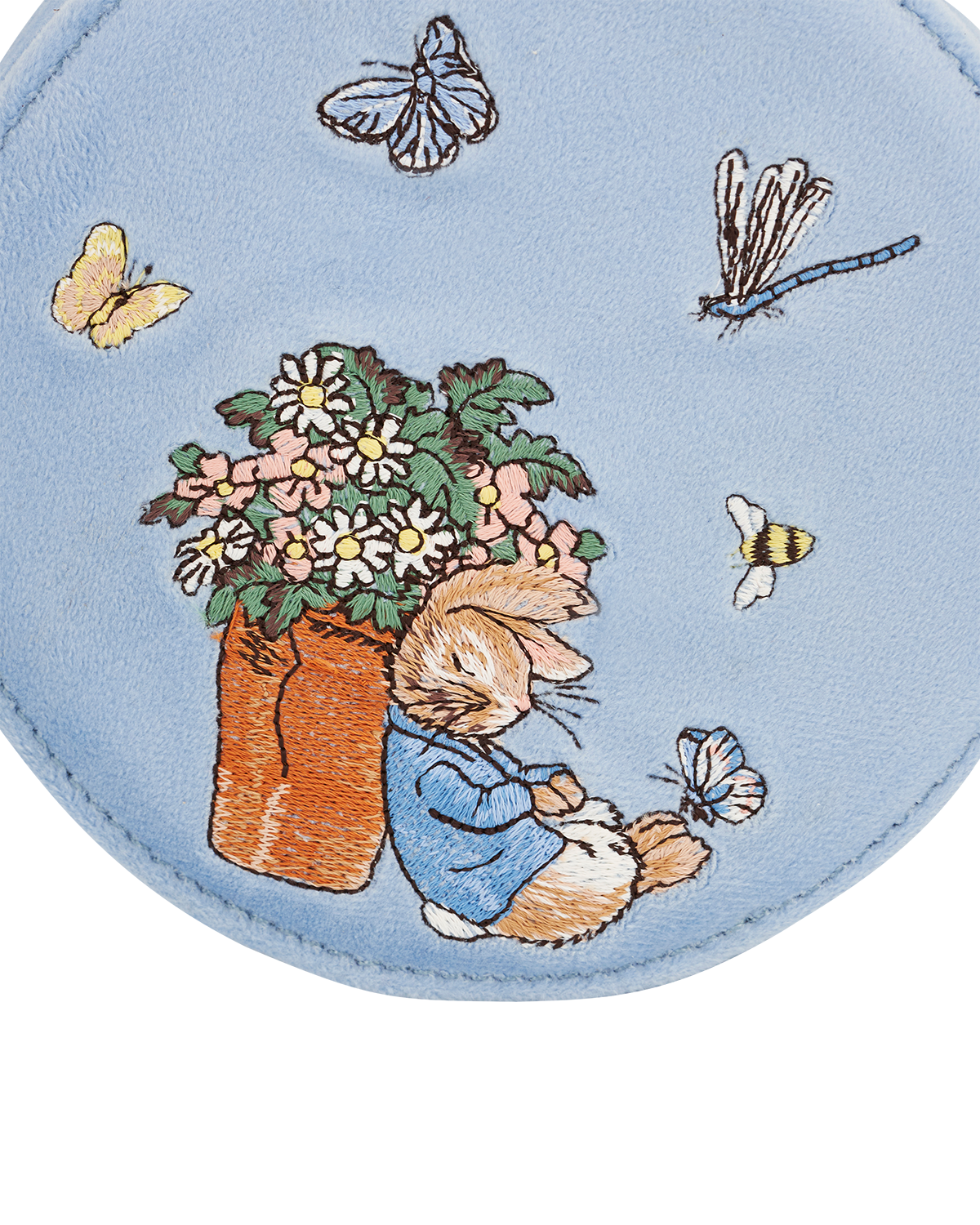 Fable x Peter Rabbit Blue Embroidered Circle Jewellery Box
