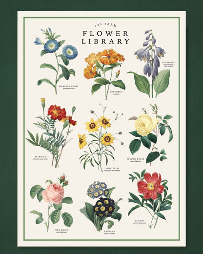 Vintage Posters Wrapping Paper - Flower Library