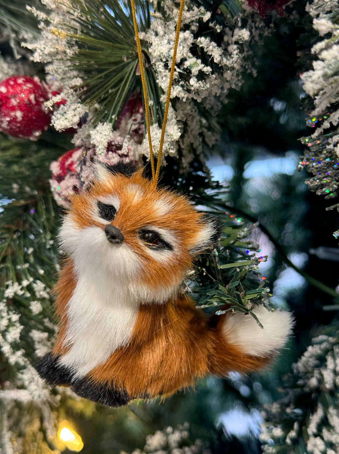 Fuzzy Fox Ornament