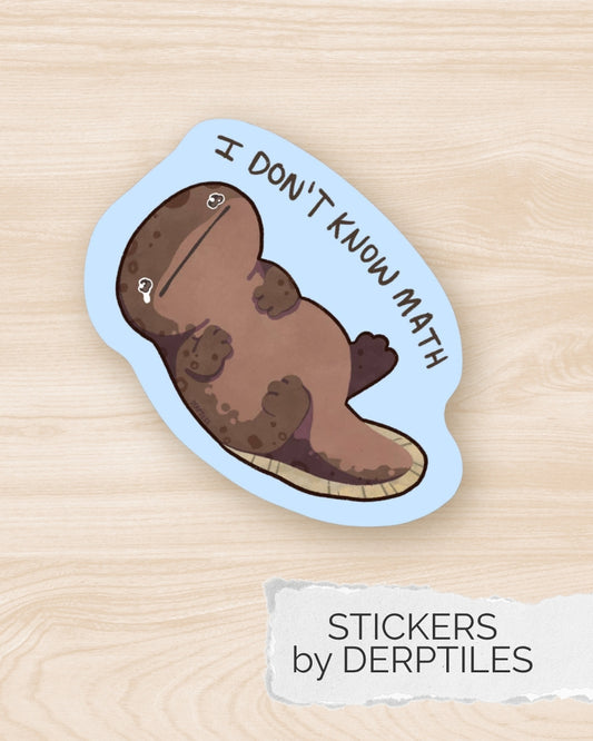 "Idk Math" Giant Salamander Sticker