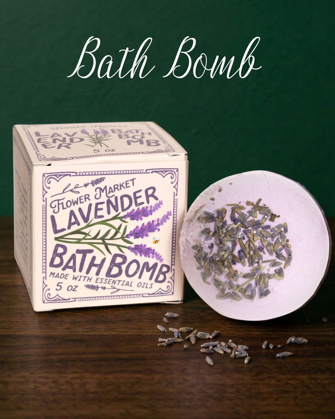 Lavender Bath Bomb with Box