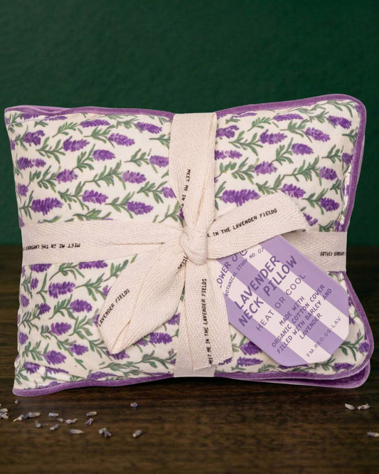 Lavender Neck Pillow -- Organic Cotton Heat or Cool