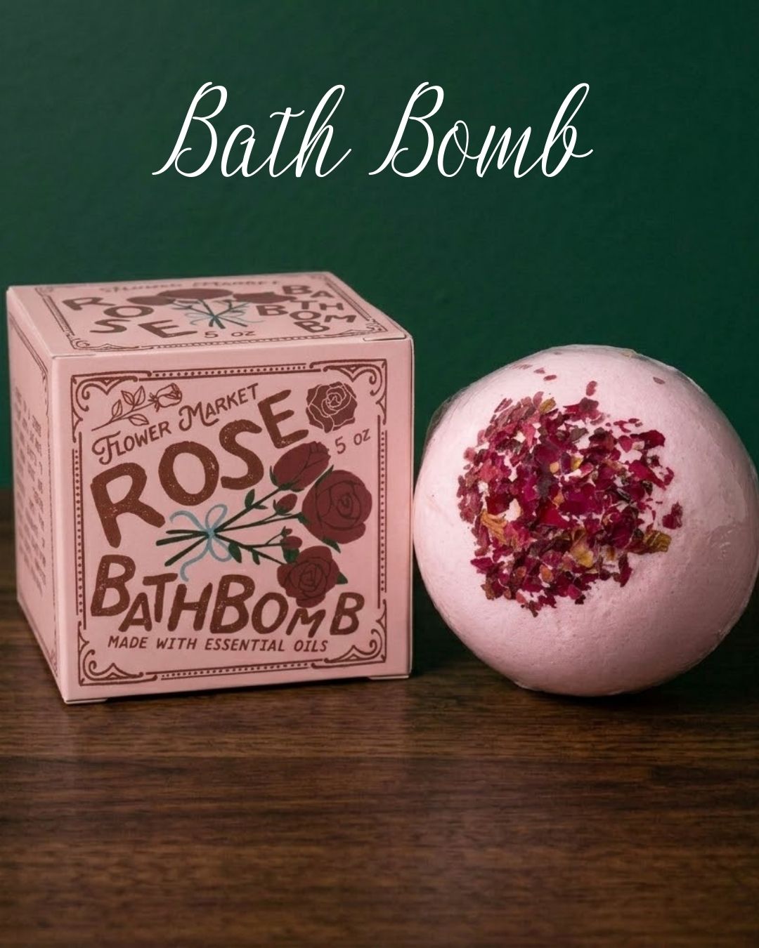 Rose Bath Bomb with Box